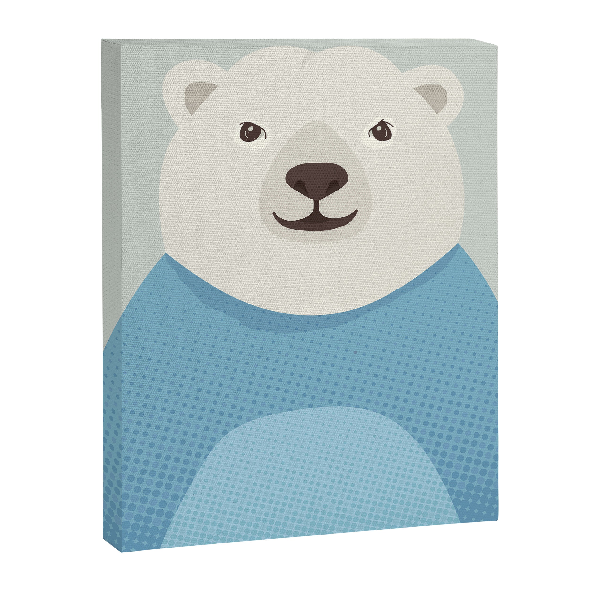 Whimsy Polar Bear, Animal Portrait Canvas Print Gallery Image 8