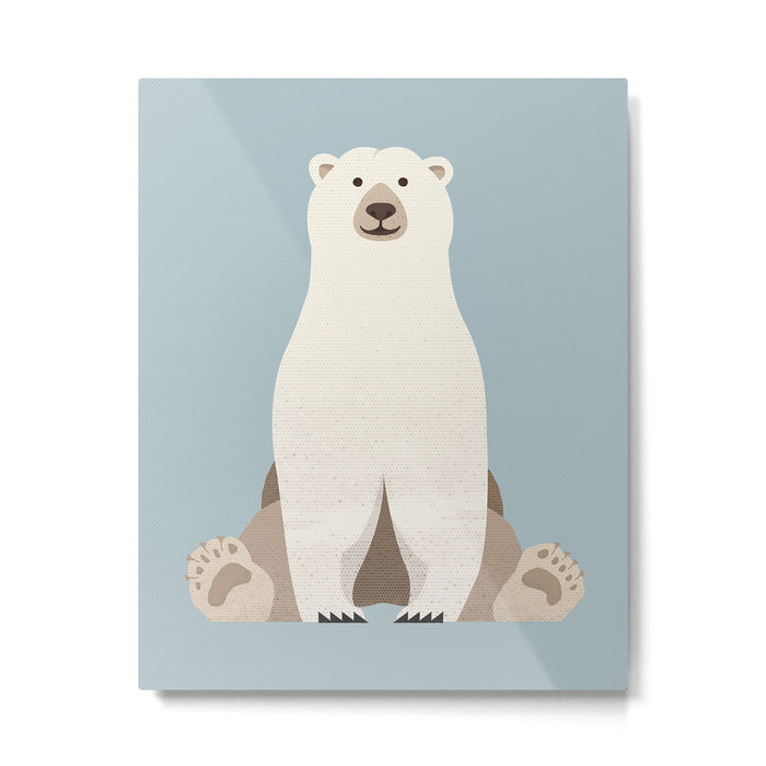 Whimsy Polar Bear Metal Print Gallery Image 1