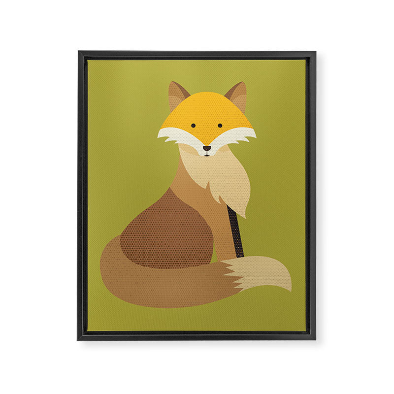 Whimsy Red Fox Framed Canvas Print Gallery Image 8