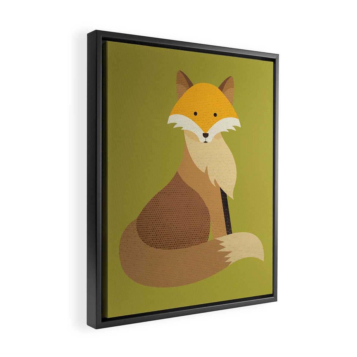 Whimsy Red Fox Framed Canvas Print Gallery Image 2