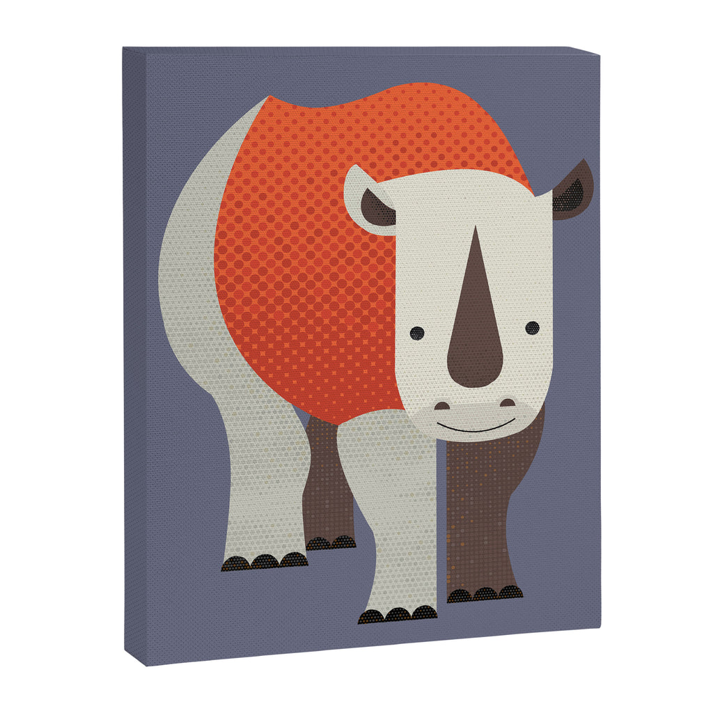 Whimsy Rhinoceros Canvas Print Gallery Image 8