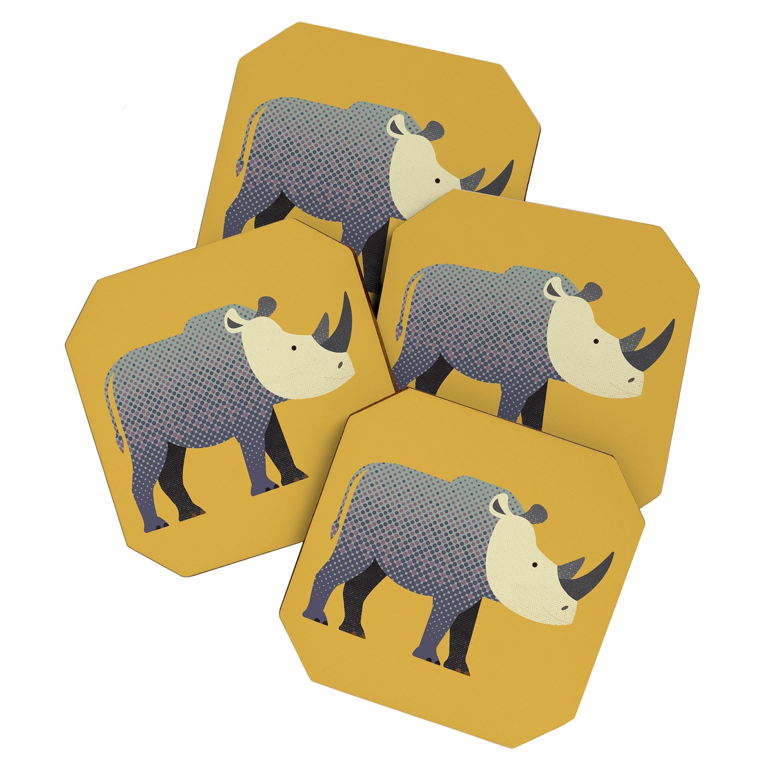 Whimsy Rhinoceros II Coaster Gallery Image 1