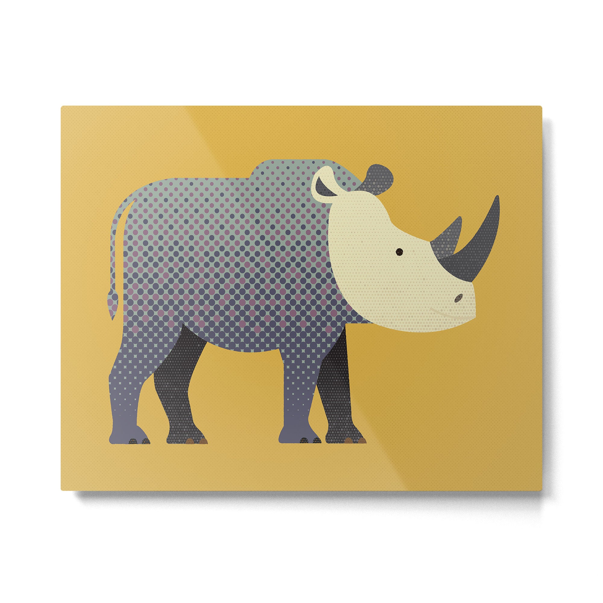 Whimsy Rhinoceros II Metal Print Gallery Image 6