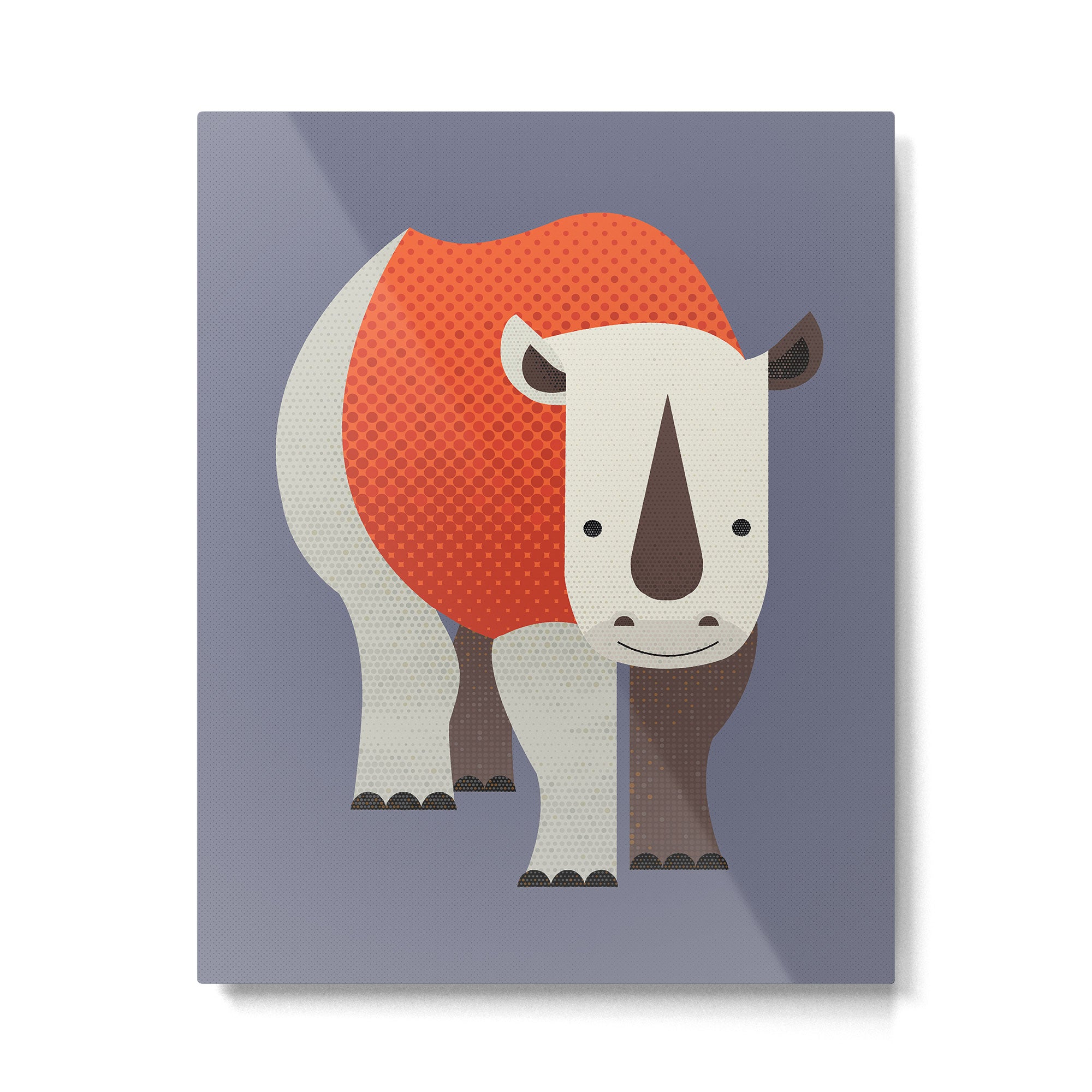 Whimsy Rhinoceros Metal Print Gallery Image 6