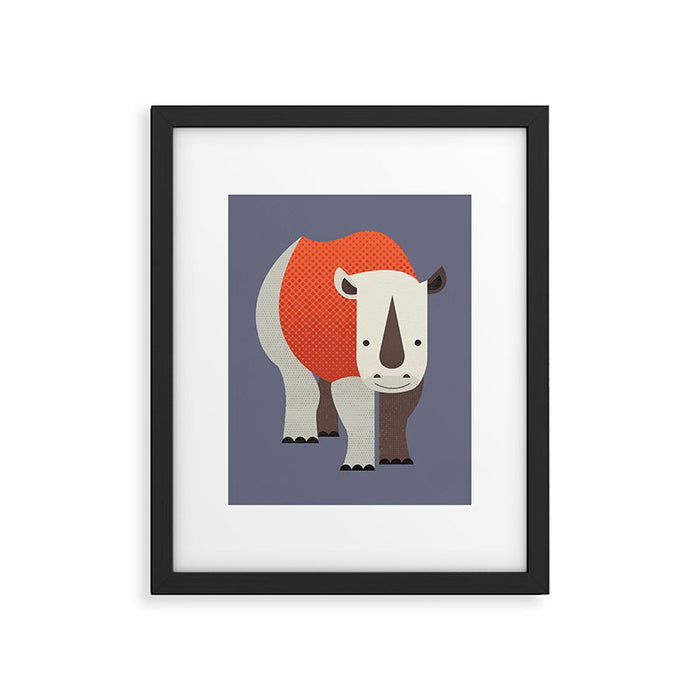 Whimsy Rhinoceros Framed Art Print Gallery Image 1
