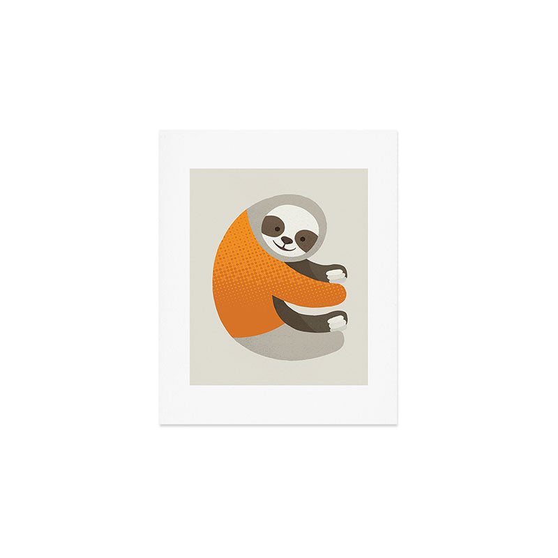 Whimsy Sloth Art Print Gallery Image 1