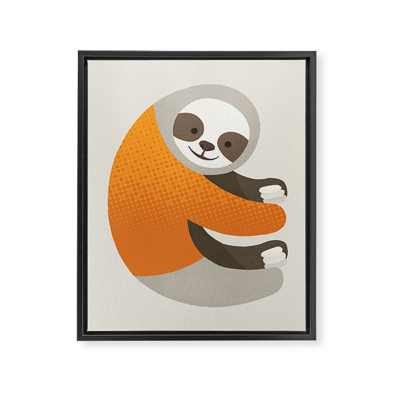 Whimsy Sloth Framed Canvas Print Gallery Image 8