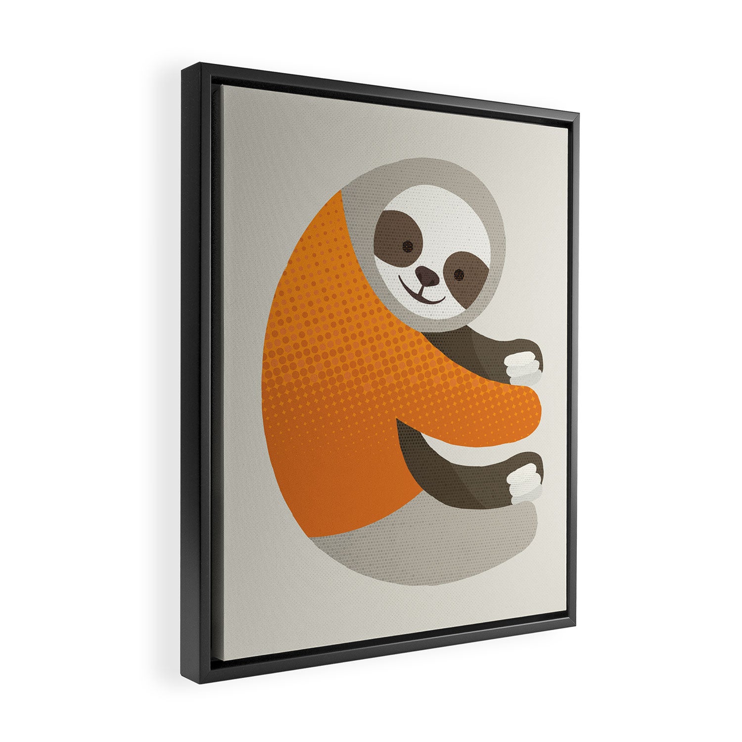 Whimsy Sloth Framed Canvas Print Gallery Image 2