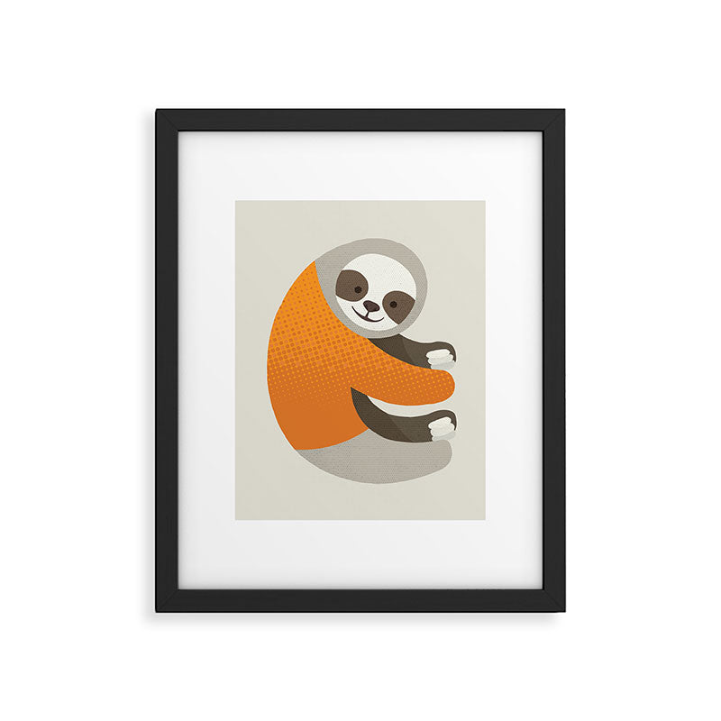 Whimsy Sloth Framed Art Print Gallery Image 6