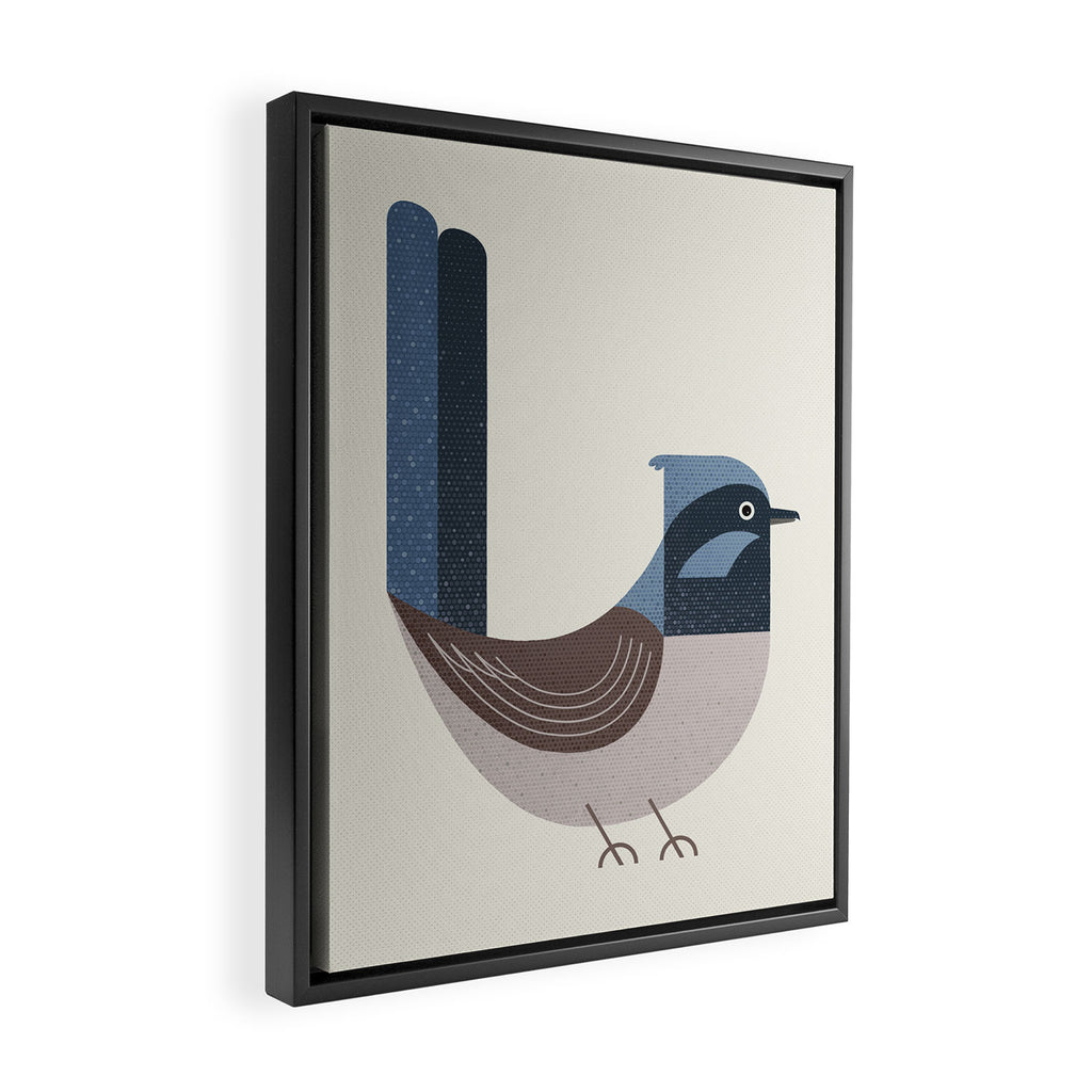 Whimsy Superb Fairywren Framed Canvas Print Gallery Image 2