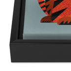 Whimsy Tiger Framed Canvas Print Gallery Image 3
