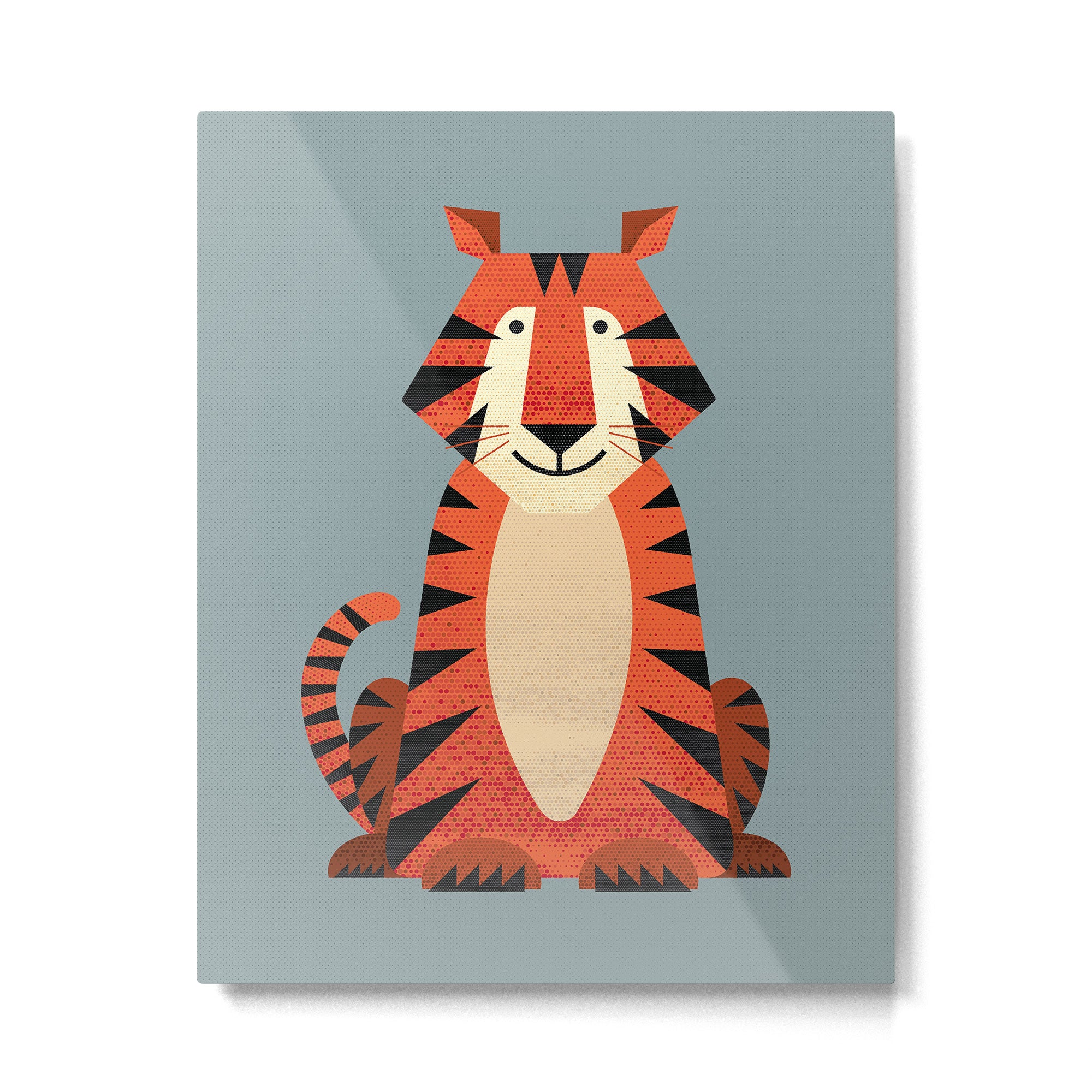 Whimsy Tiger Metal Print Gallery Image 6