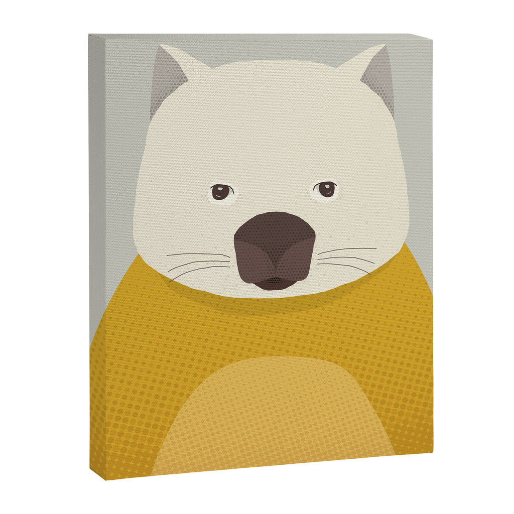 Whimsy Wombat, Animal Portrait Canvas Print Gallery Image 8