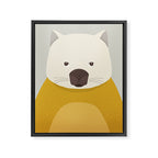 Whimsy Wombat, Animal Portrait Framed Canvas Print Gallery Image 8