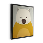 Whimsy Wombat, Animal Portrait Framed Canvas Print Gallery Image 2