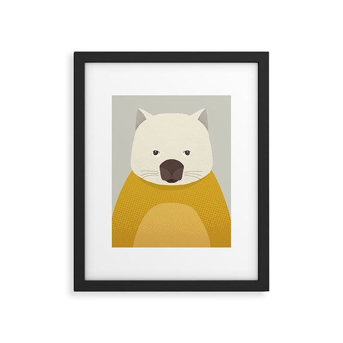 Whimsy Wombat, Animal Portrait Framed Art Print Gallery Image 1