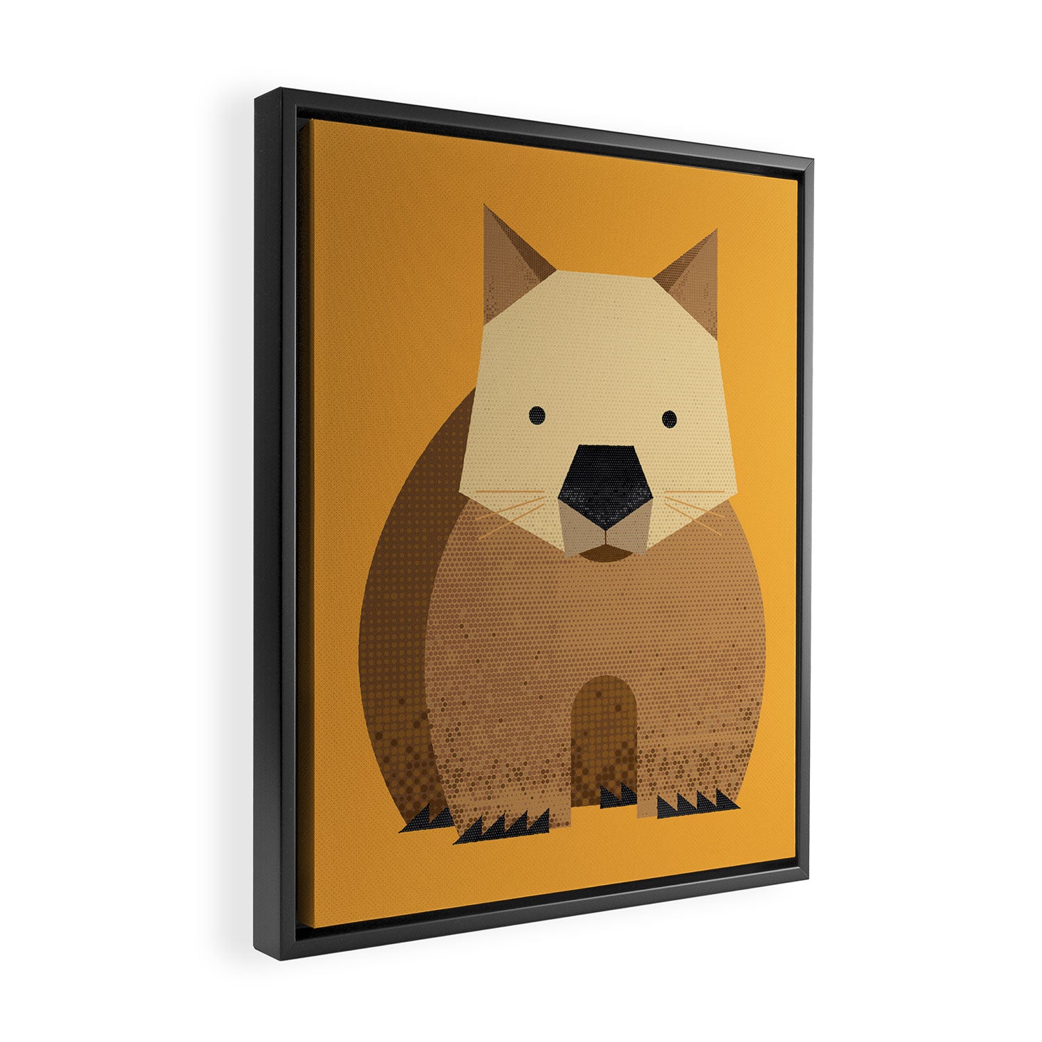 Whimsy Wombat Framed Canvas Print Gallery Image 2
