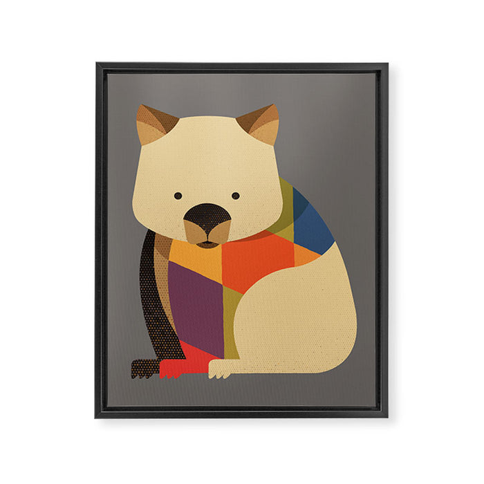 Wombat Framed Canvas Print Gallery Image 1