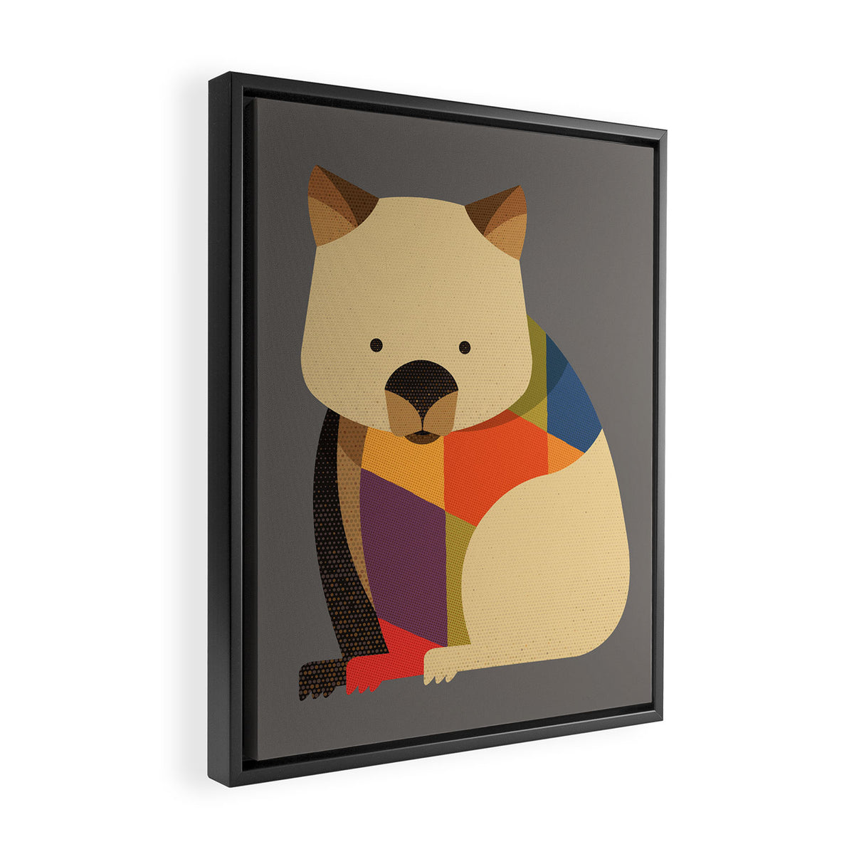 Wombat Framed Canvas Print Gallery Image 2