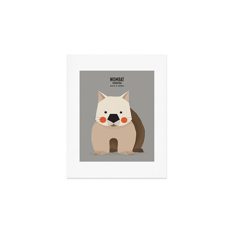 Wombat, Wildlife of Australia Art Print Gallery Image 1