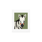 Zebra, Animal Portrait Art Print Gallery Image 1