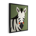 Zebra, Animal Portrait Framed Canvas Print Gallery Image 2
