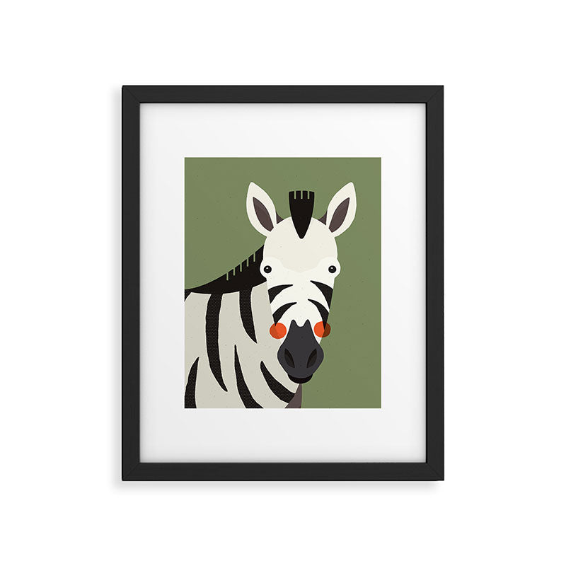 Zebra, Animal Portrait Framed Art Print Gallery Image 6