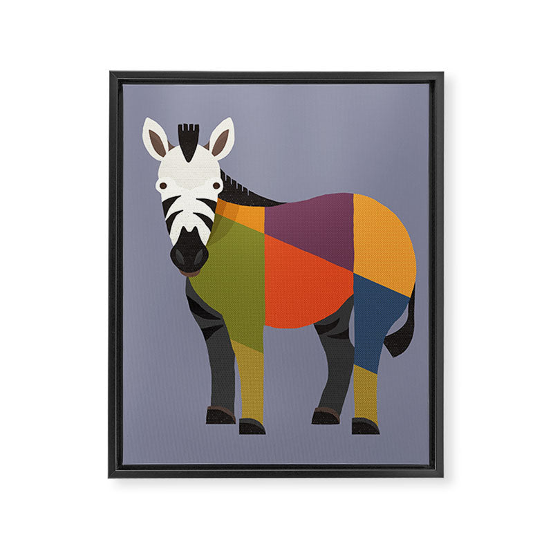 Zebra Framed Canvas Print Gallery Image 3