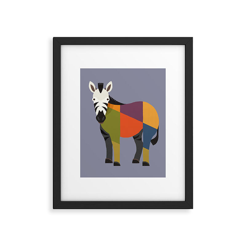 Zebra Framed Art Print Gallery Image 6