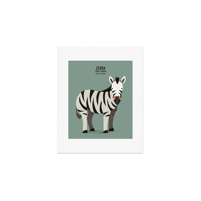 Zebra, Wildlife of Africa Art Print Gallery Image 1