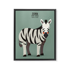 Zebra, Wildlife of Africa Framed Canvas Print Gallery Image 8
