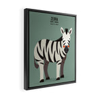 Zebra, Wildlife of Africa Framed Canvas Print Gallery Image 2