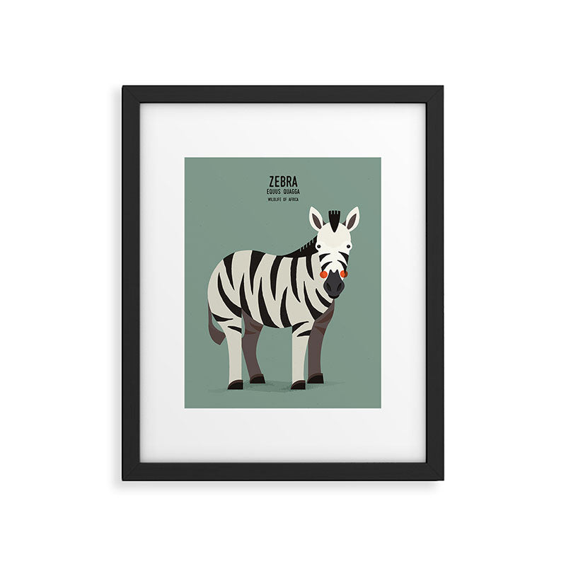 Zebra, Wildlife of Africa Framed Art Print Gallery Image 6