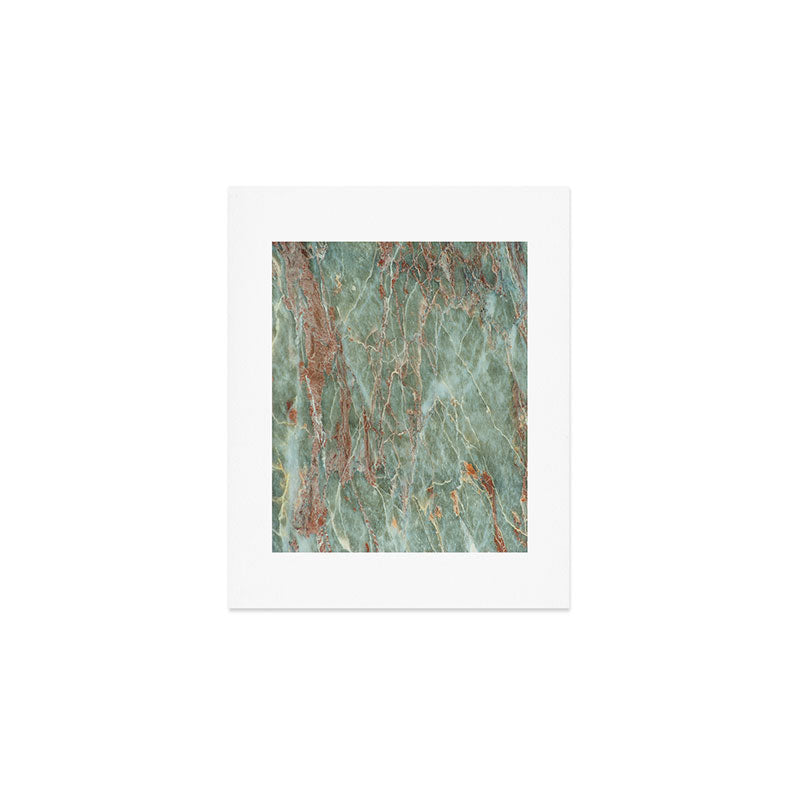 Sage and Rust Marble Art Print Gallery Image 1