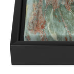 Sage and Rust Marble Framed Canvas Print Gallery Image 3