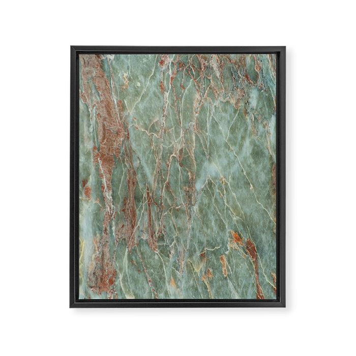 Sage and Rust Marble Framed Canvas Print Gallery Image 1