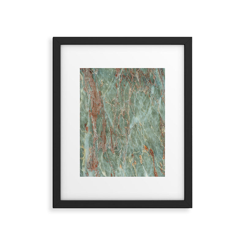 Sage and Rust Marble Framed Art Print Gallery Image 5