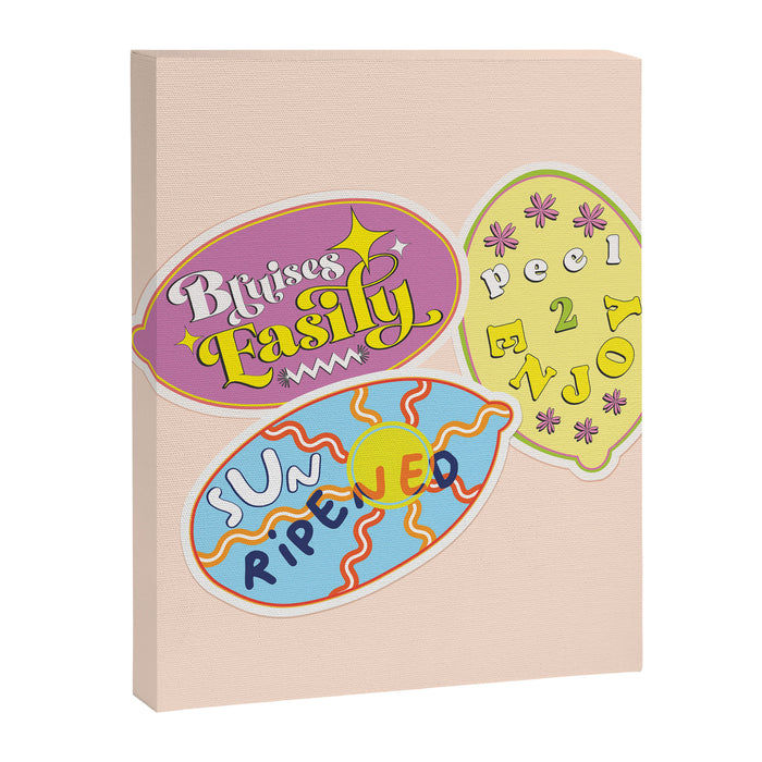 fruit stickers  Canvas Print Gallery Image 1