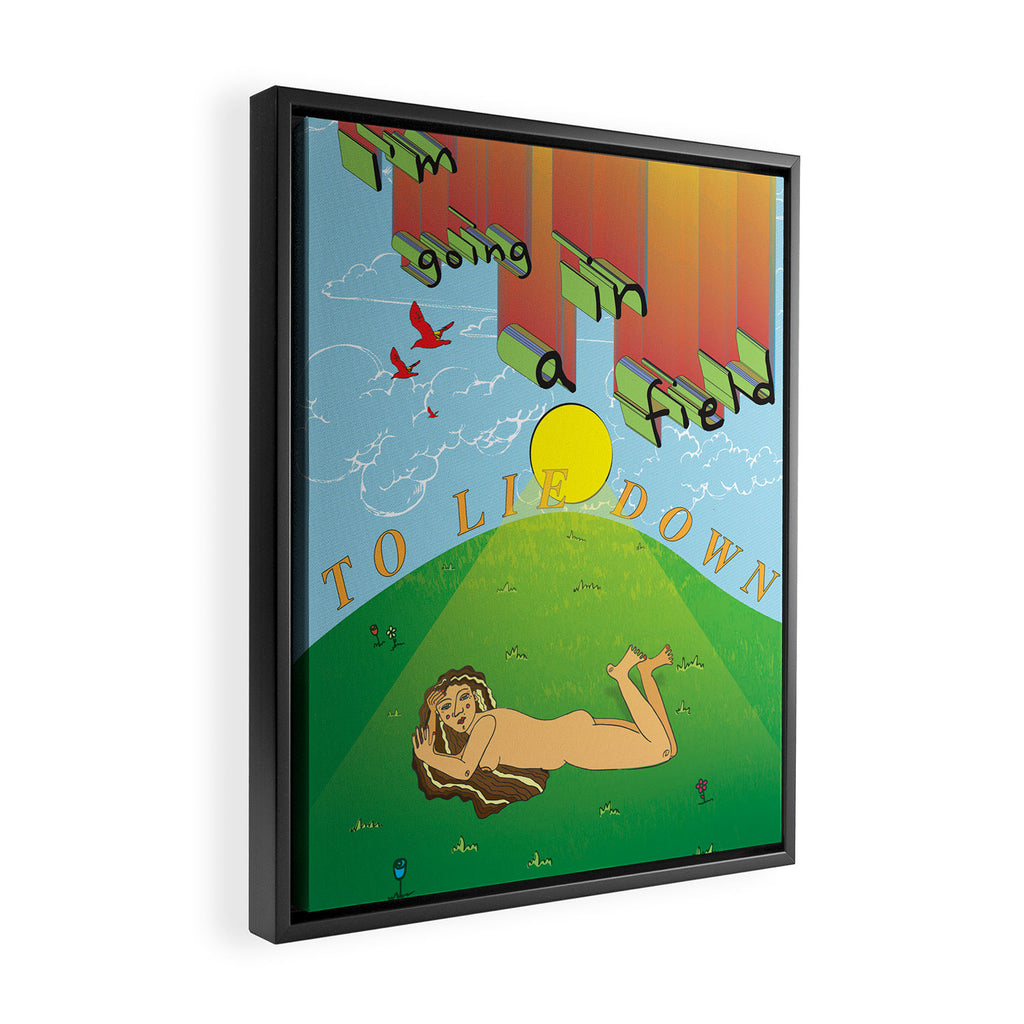 i'm going in a field Framed Canvas Print Gallery Image 2