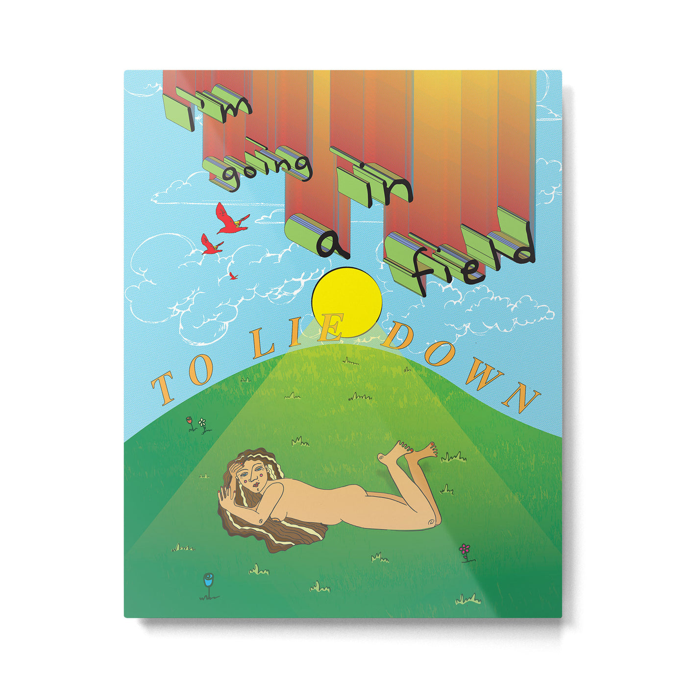 i'm going in a field Metal Print