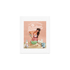 A Little Splash Of Bourbon Cool Retro Pinup Cooking Art Art Print Gallery Image 1