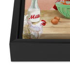 A Little Splash Of Bourbon Cool Retro Pinup Cooking Art Framed Canvas Print Gallery Image 3