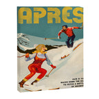 "Apres" Retro Pinup Ski Art Canvas Print Gallery Image 6