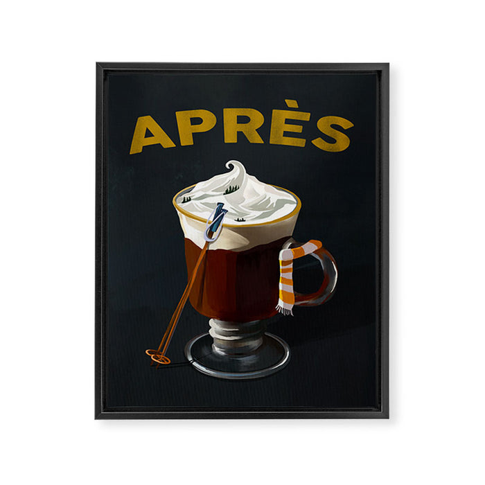 Apres Ski Hot Chocolate Cocktail Framed Canvas Print Gallery Image 1