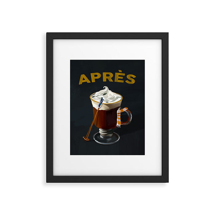 Apres Ski Hot Chocolate Cocktail Framed Art Print Gallery Image 1