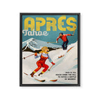 Apres Ski Lake Tahoe, California Framed Canvas Print Gallery Image 6