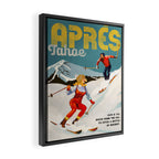 Apres Ski Lake Tahoe, California Framed Canvas Print Gallery Image 2