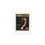 Art Deco Prosecco Poster. Vintage Bar Art. Champagne Wine Lover Ostrich Print Art Print Gallery Image 1