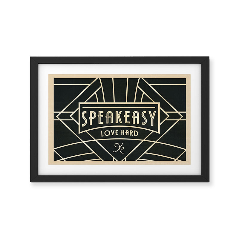 Art Deco Speakeasy Bar Sign Framed Art Print Gallery Image 2
