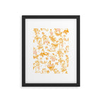 Gold Zodiac Toile Pattern Framed Art Print Gallery Image 6